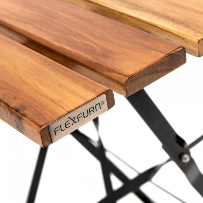 Mesa de terasa plianta cadru otel blat din lemn BISTRO TABLE [3]