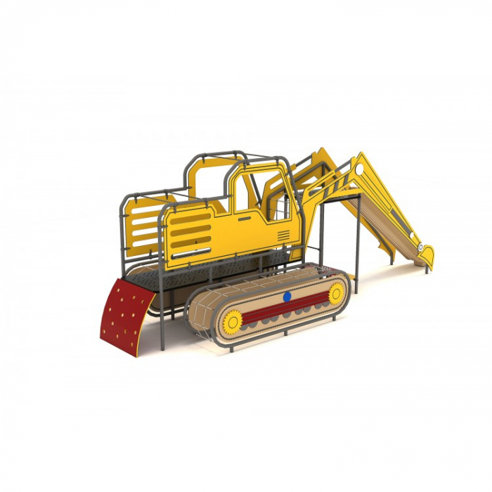 O2YN Seria HDPE Echipament loc de joaca Excavator cu Tobogan si Cățărătoare [2]