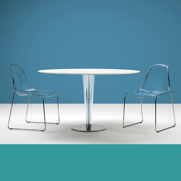 Picioare (baze) de masa inox cu plexiglas H71.5 KRYSTAL 4411 [3]