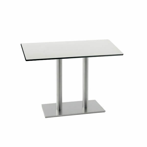 Picioare (baze) de masa metalica h73 coloana dubla INOX 4460 [2]