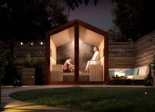 Sauna pentru exterior din metal cu finisaj Corten - La Stanza Che Non C'è [3]