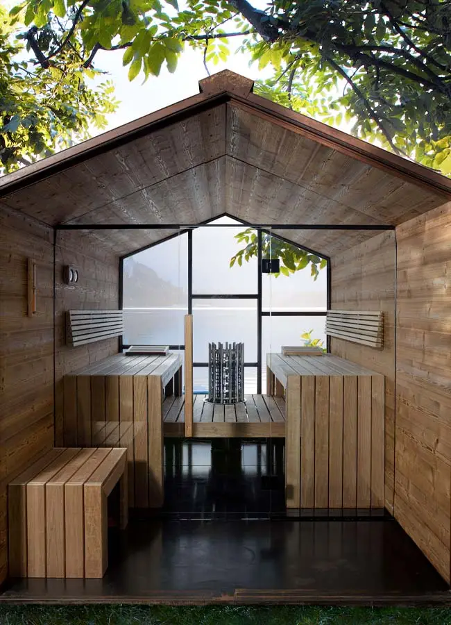 Sauna pentru exterior din metal cu finisaj Corten - La Stanza Che Non C'è [2]