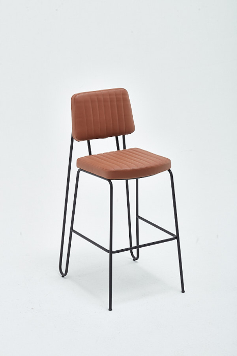 Scaun de bar cu cadru din metal in stil industrial - LONA [2]