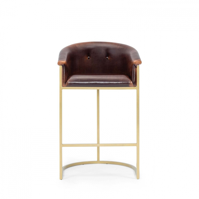 Scaun de bar cu cadru metalic in stil Art Deco OLIVIA [2]