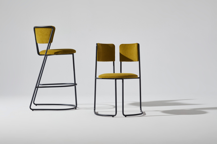 Scaun de bar cu cadru metalic in stil retro industrial - DUO [2]