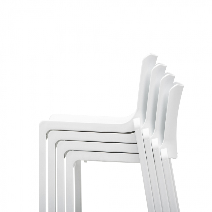 Scaun de bar din plastic cu cadru tip sanie pentru plaja - KASAR [3]