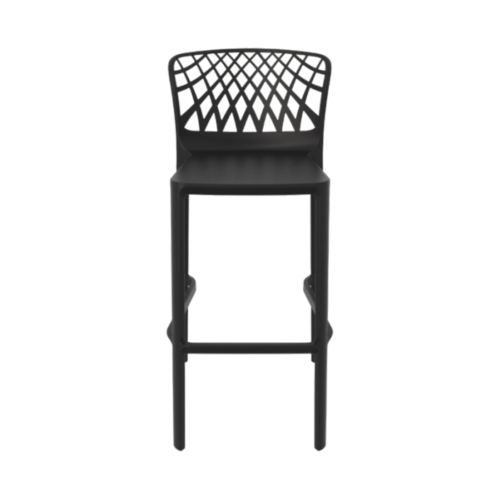 Scaun de bar din plastic cu design scultural geometric - PORTO H75 [3]