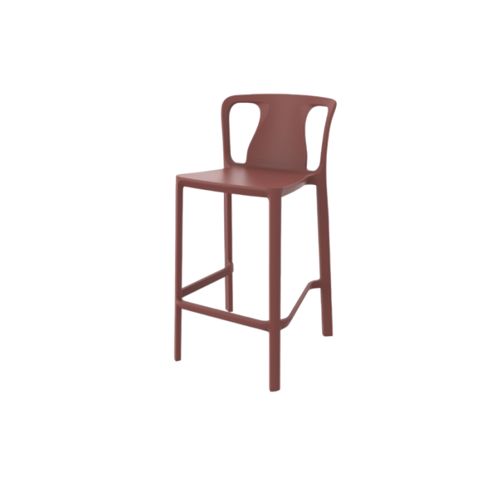 Scaun de bar din plastic stivuibil cu sezut la 65 cm inaltime - BARCELONA H65 [3]