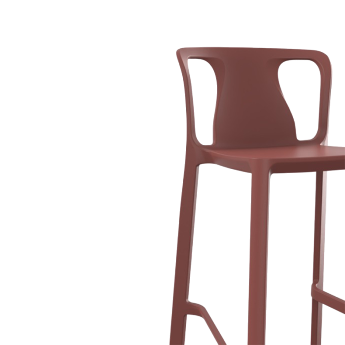 Scaun de bar din plastic stivuibil cu sezut la 65 cm inaltime - BARCELONA H65 [2]