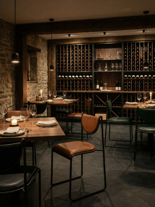 Scaun de bar pentru restaurant in stil mid-century - LUNA [3]