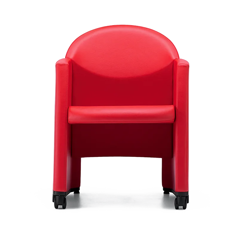 Scaun de conferinta tapitat cu roti si design scultural - AXI [2]