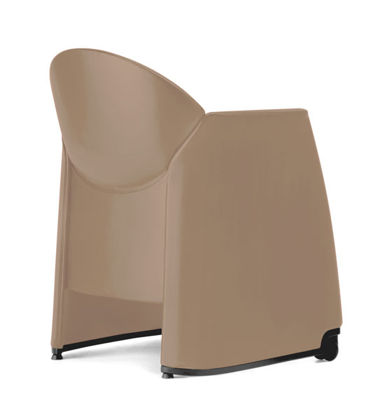 Scaun de conferinta tapitat cu roti si design scultural - AXI [5]