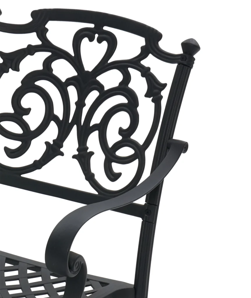 Scaun de terasa cu brate din metal in stil art nouveau - ADEN [4]