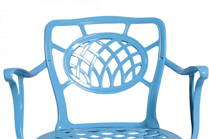 Scaun de terasa cu brate din metal in stil art nouveau - DIAMOND CG 509 [4]