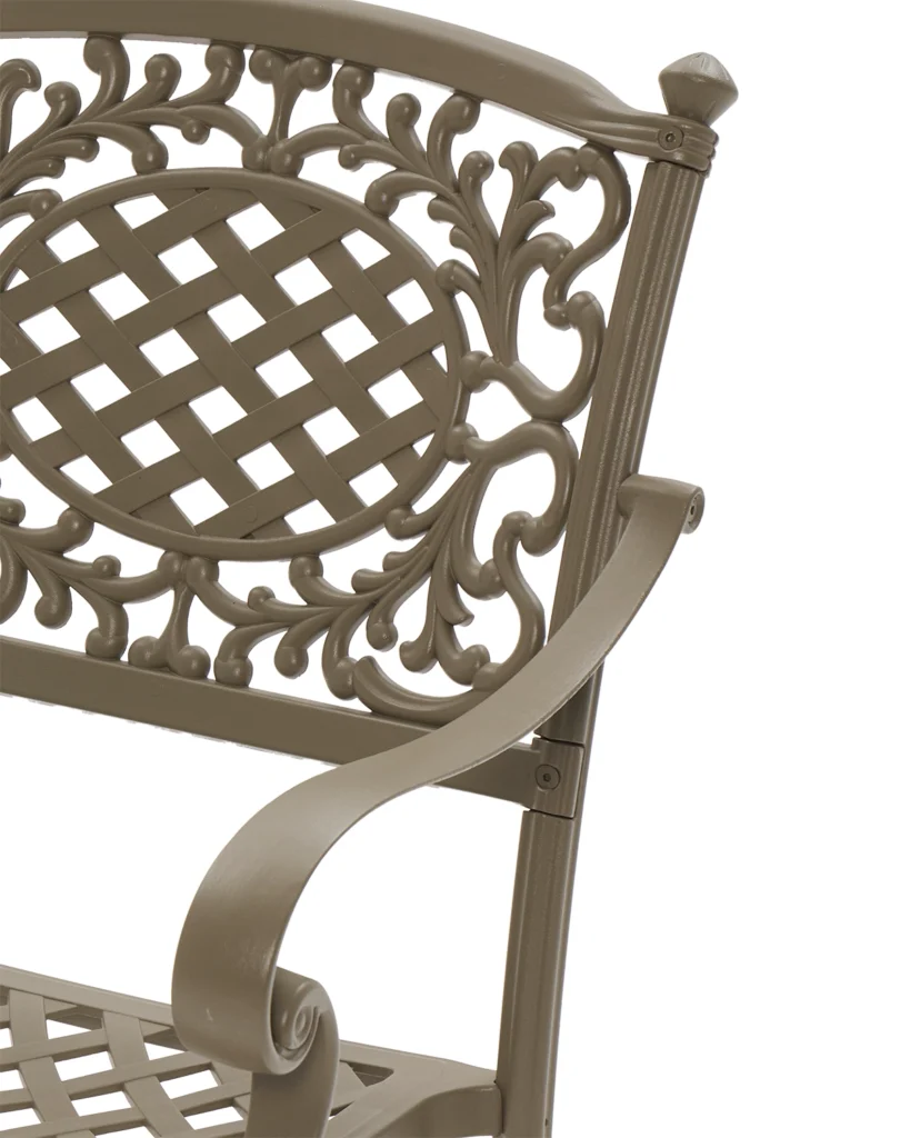 Scaun de terasa cu brate din metal in stil art nouveau - HELEN [6]