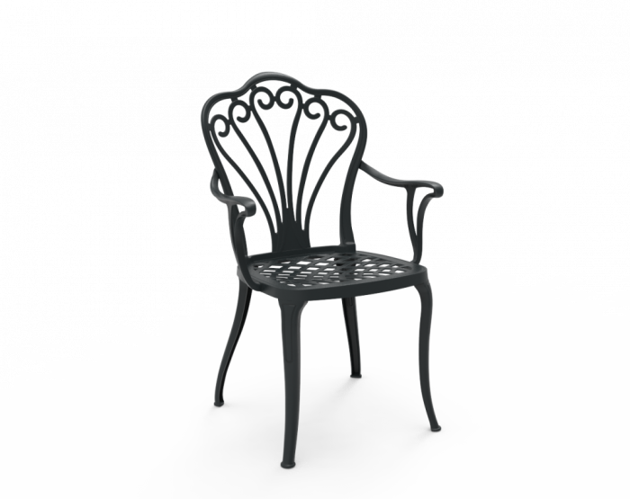 Scaun de terasa cu brate din metal in stil art nouveau - SUWAN CG 507 [1]
