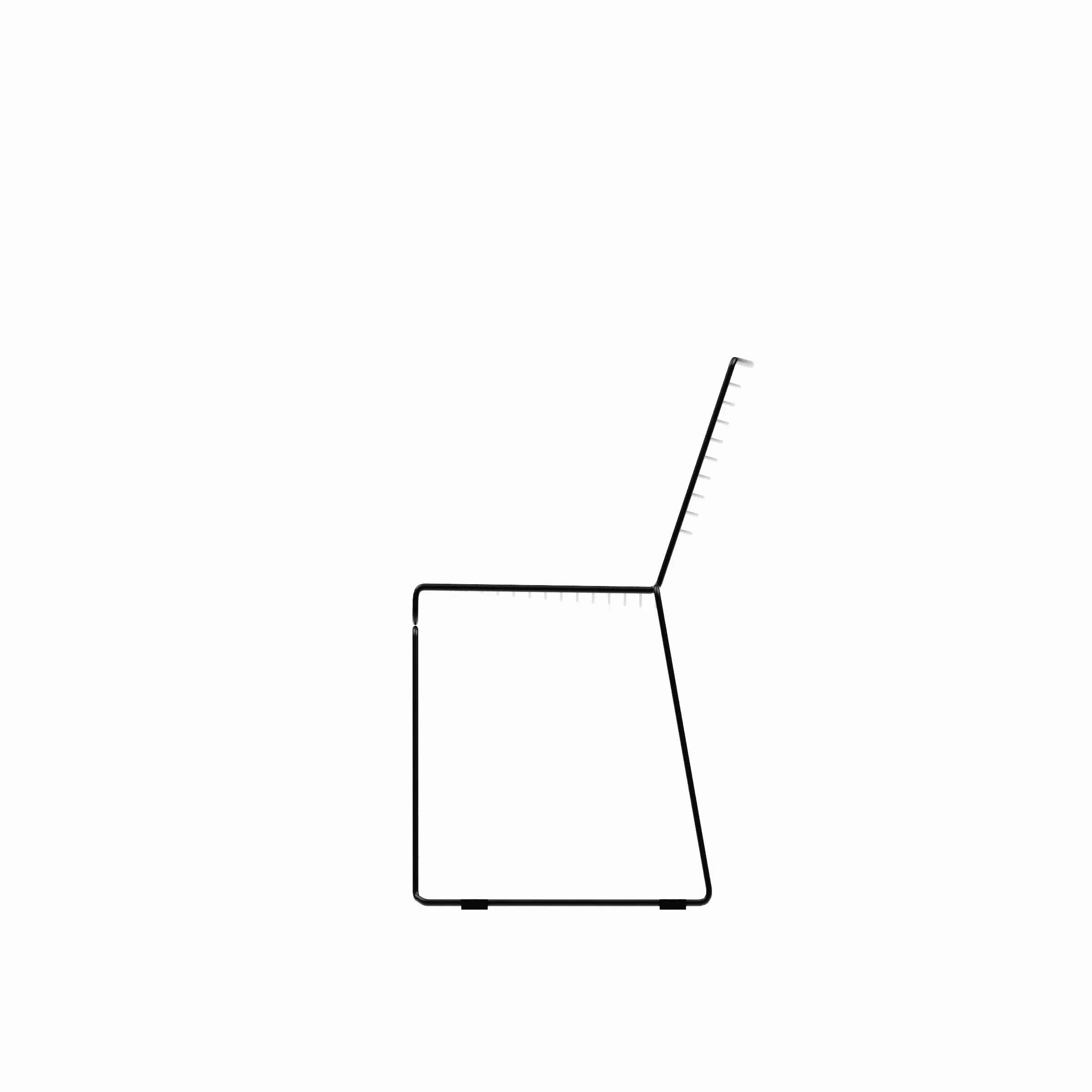 Scaun de terasa metalic in stil industrial cu cadrul tip sanie - WIRE [4]