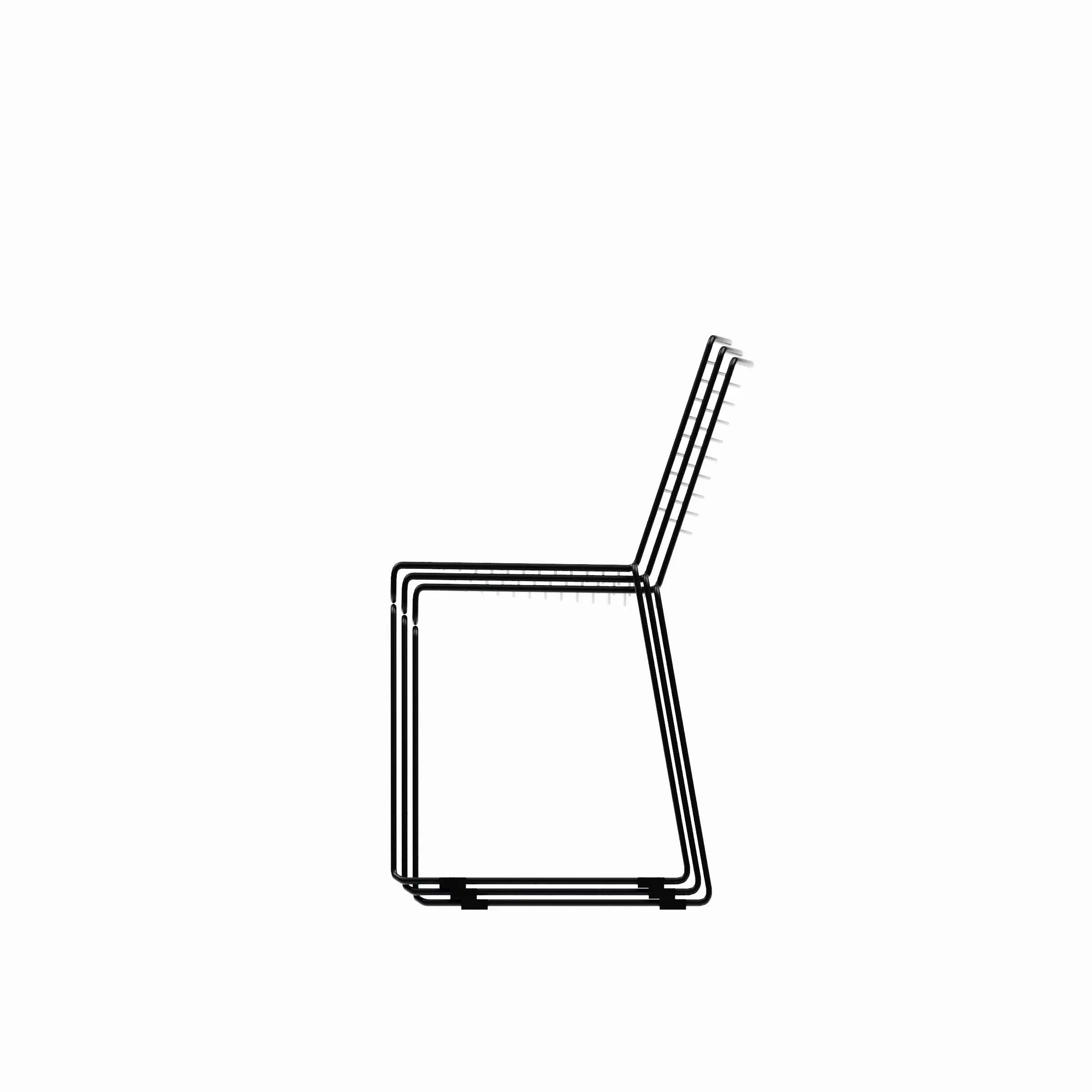 Scaun de terasa metalic in stil industrial cu cadrul tip sanie - WIRE [5]