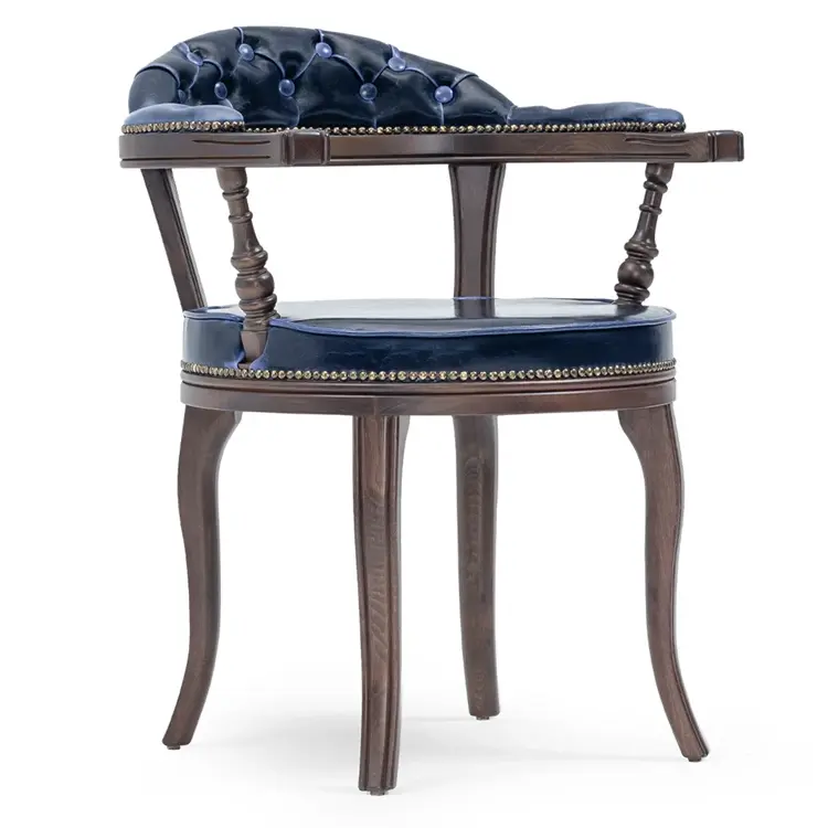 Scaun din lemn in stil irish cu spatar tip chesterfield RETRO [1]