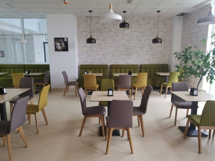 Scaun din lemn masiv cu sezut si spatar tapitat MAGIC [5]