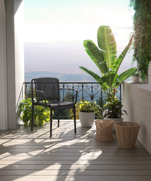 Scaun din plastic cu brate pentru exterior - NES [3]