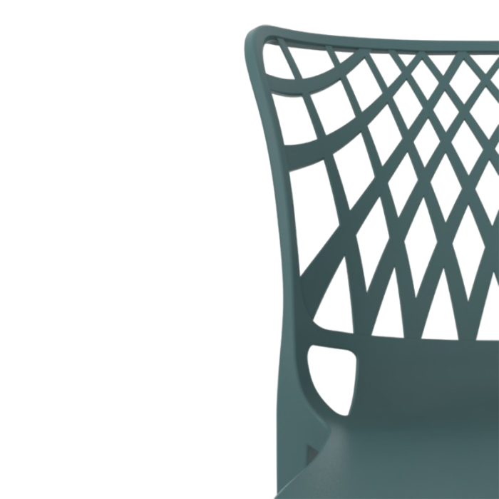 Scaun din plastic cu design scultural geometric - PORTO [2]