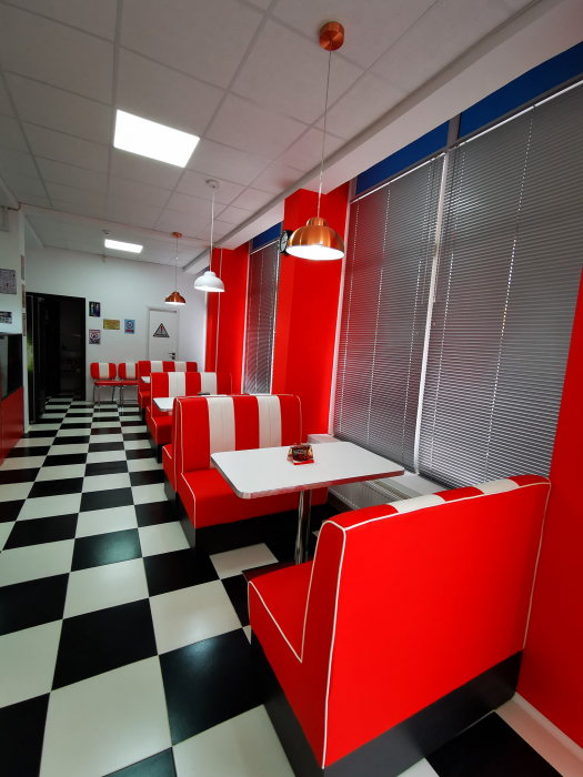 Scaun fast-food / food-court complet tapitat AMERICAN DINNER [3]