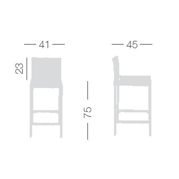 Scaun de bar minimalist cu inaltime sezut 60 cm - LIBERTY H60 [3]