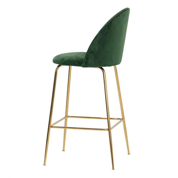 Scaun inalt de bar cadru metalic auriu tapitat RS 1764 [5]