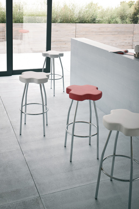Scaun de bar fara spatar cu sezut ergonomic - CROSS [6]