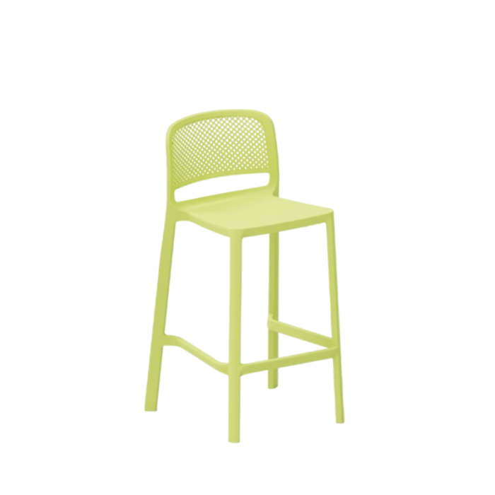 Scaun inalt de bar din plastic cu sezut la 65 cm inaltime - JEDDA [8]