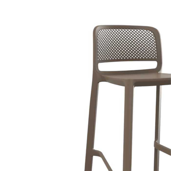Scaun inalt de bar din plastic cu sezut la 65 cm inaltime - JEDDA [2]