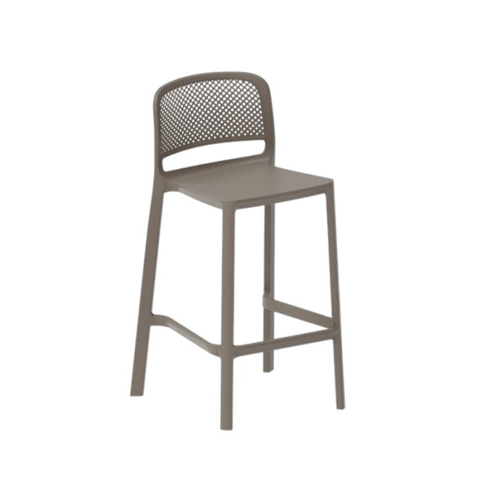 Scaun inalt de bar din plastic cu sezut la 65 cm inaltime - JEDDA [4]