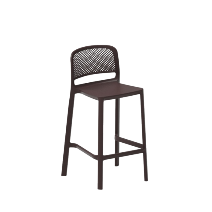 Scaun inalt de bar din plastic cu sezut la 65 cm inaltime - JEDDA [6]