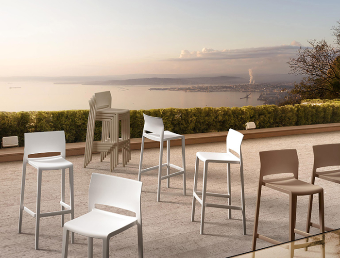 Scaun inalt de bar din tehnopolimer pentru HoReCa - BAKHITA 76 [2]