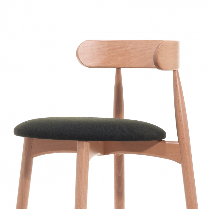 Scaun inalt de bar in stil modern cu cadrul din lemn masiv - FRISBEE 2432 SG [2]