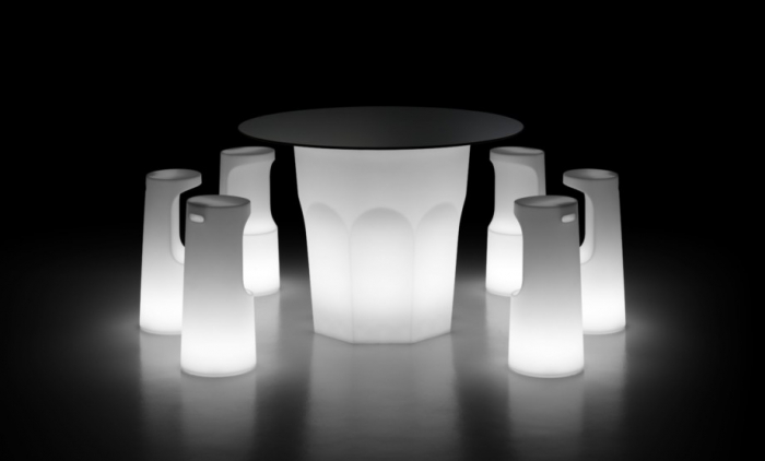 Scaun inalt de bar luminos cu design minimalist - FURA [3]