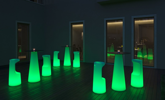 Scaun inalt de bar luminos cu design minimalist - FURA [2]
