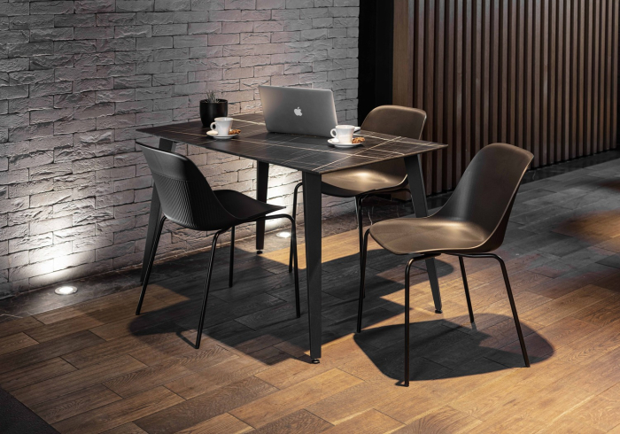 Scaun modern cu design scultural cu cadru metalic - SHELL M [3]