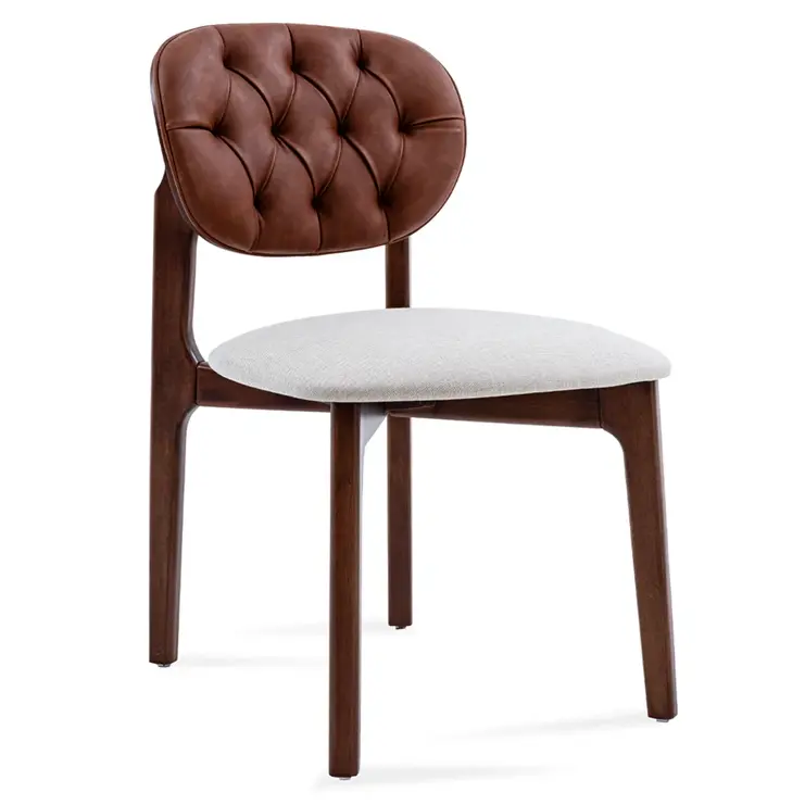 Scaun pentru restaurant cu sezut tapitat si spatar tip chesterfield BASEL [1]