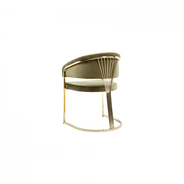 Scaun pentru restaurant tapitate cu cadru metalic in stil Art Deco STILL [5]