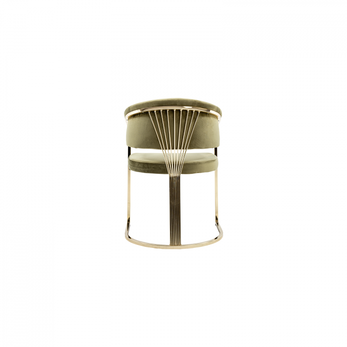 Scaun pentru restaurant tapitate cu cadru metalic in stil Art Deco STILL [6]