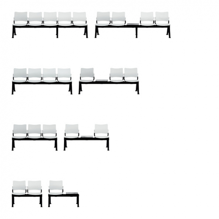 Scaune bancuta sala asteptare 2 - 5 locuri URBAN PLASTIC 01 [3]