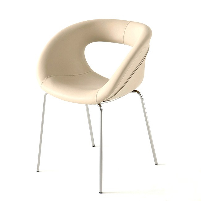 Scaun modern cu cadrul metalic si scoica tapitata - MOEMA 75 [3]