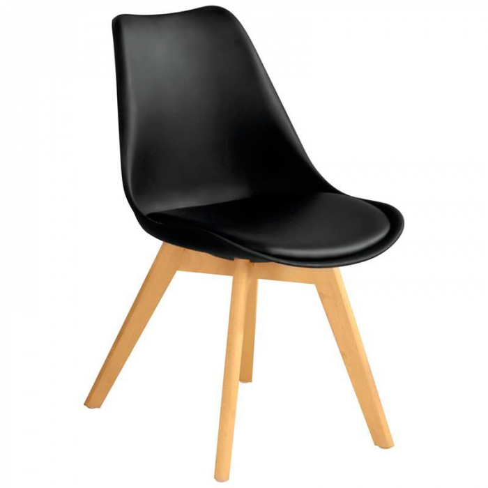 Scaune cadu lemn scoica plastic sezut tapitat RS 1193 [2]