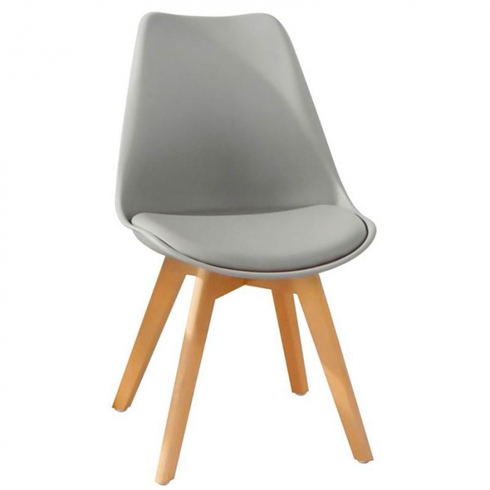 Scaune cadu lemn scoica plastic sezut tapitat RS 1193 [3]