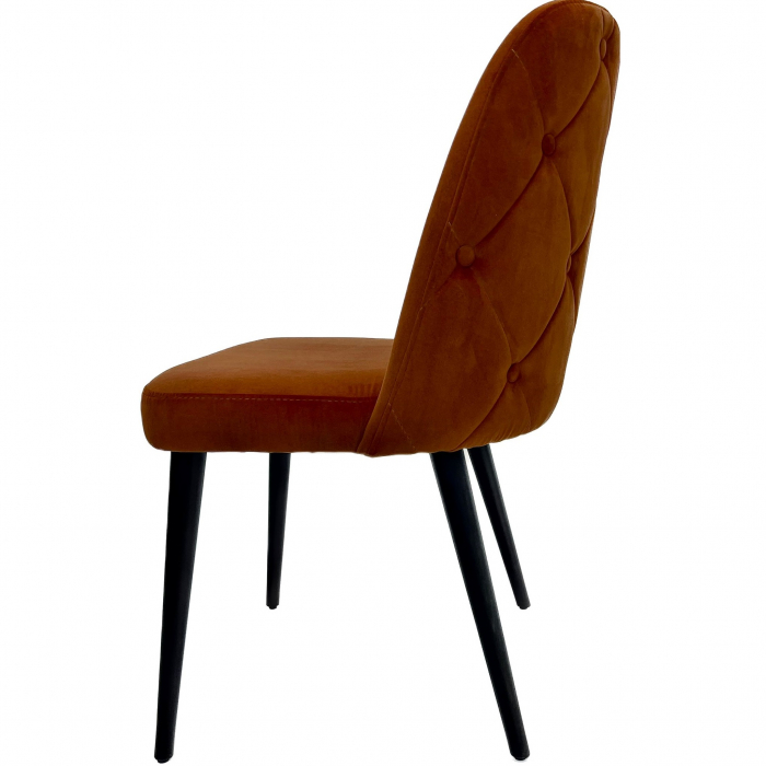 Scaune complet tapitate cadru lemn EMA 1 PLUS cu nasturi pe exterior [2]