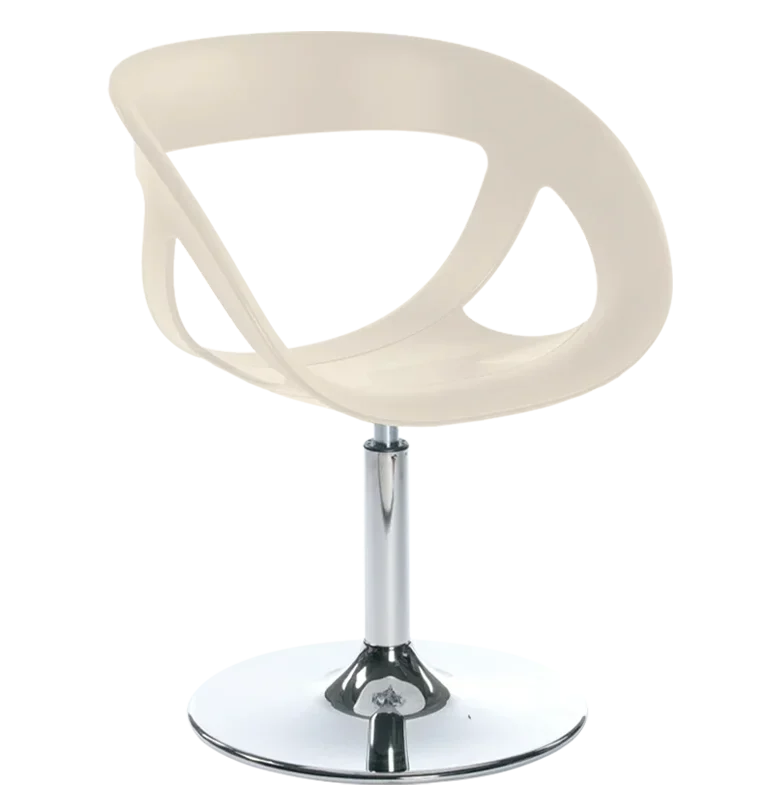 Scaun vizitator / sala de asteptare rotativ cu scoica din plastic - MOEMA V [1]