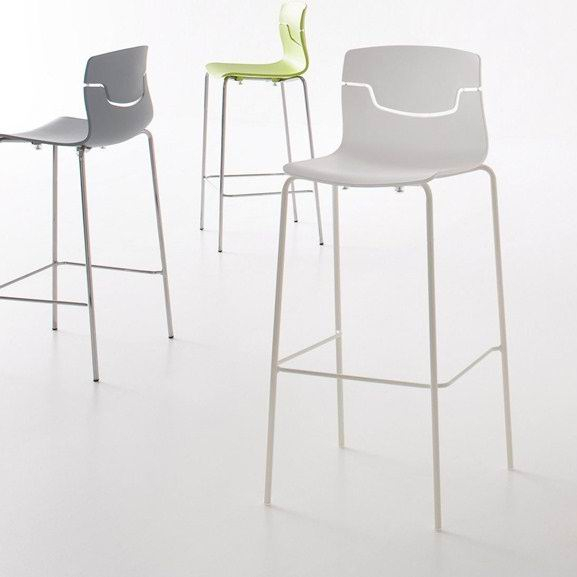 Scaun inalt de bar cu cadru metalic si inaltime sezut 68 cm - SLOT 68 [3]