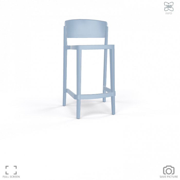 Scaun de bar din plastic pentru exterior - ABUELA STOOL 77 [2]
